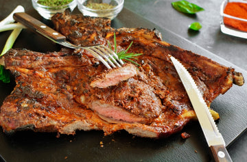 Grilled Garlic T-Bone Steak with Rosemary