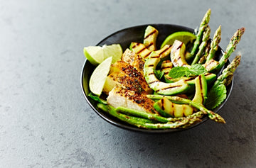 Maple-Glazed Chicken, Avocado and Asparagus Salad