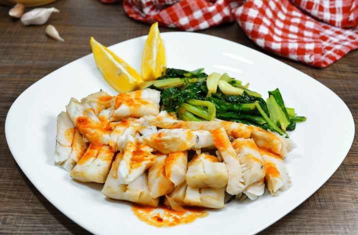 Steamed Cod Roe Spicy Steamed Cod Fillet with Collard Greens – HLTH Code ANZ