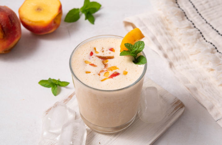 Grilled Peach & Vanilla Shake