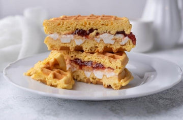 Strawberries & Cream Cheese Waffle Sandwich